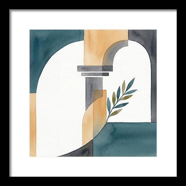 Greek Ruins In Minimalist Style
