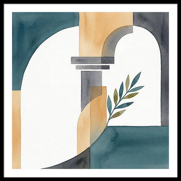 Greek Ruins In Minimalist Style