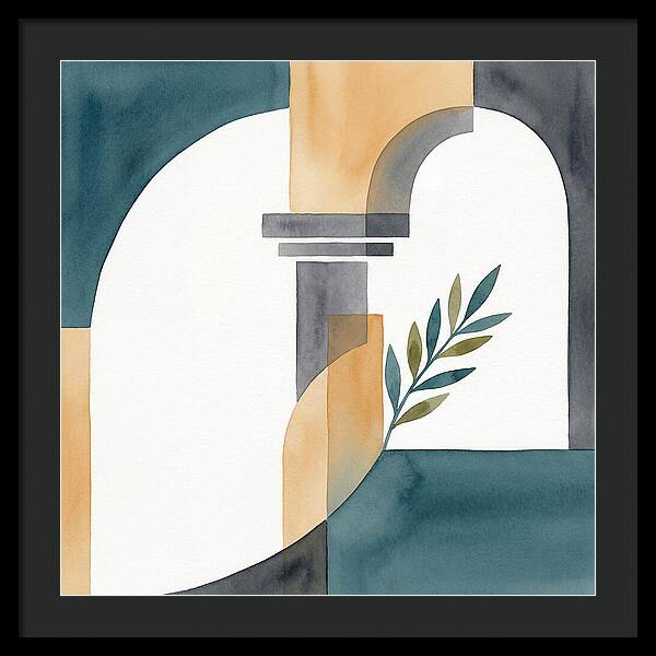 Greek Ruins In Minimalist Style