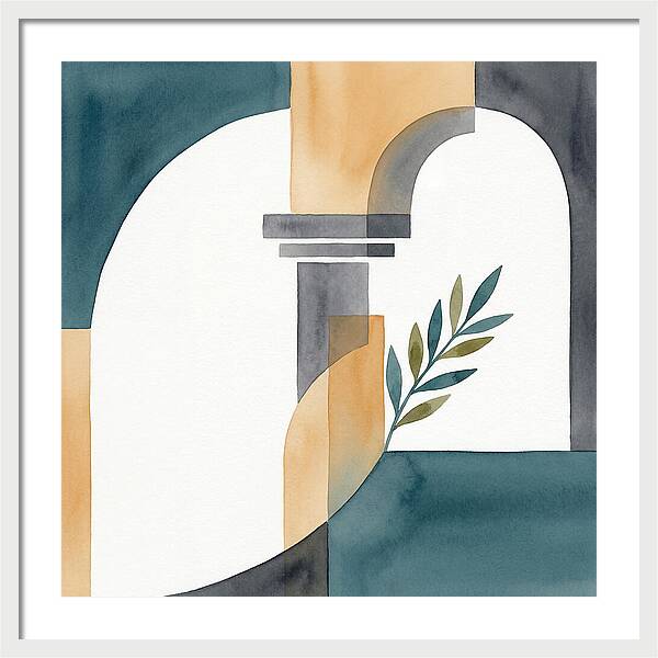 Greek Ruins In Minimalist Style