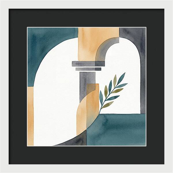 Greek Ruins In Minimalist Style