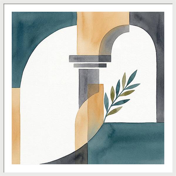 Greek Ruins In Minimalist Style