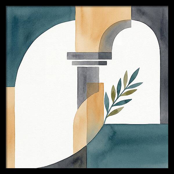 Greek Ruins In Minimalist Style