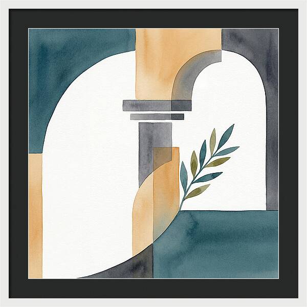 Greek Ruins In Minimalist Style