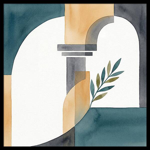 Greek Ruins In Minimalist Style