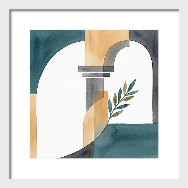 Greek Ruins In Minimalist Style
