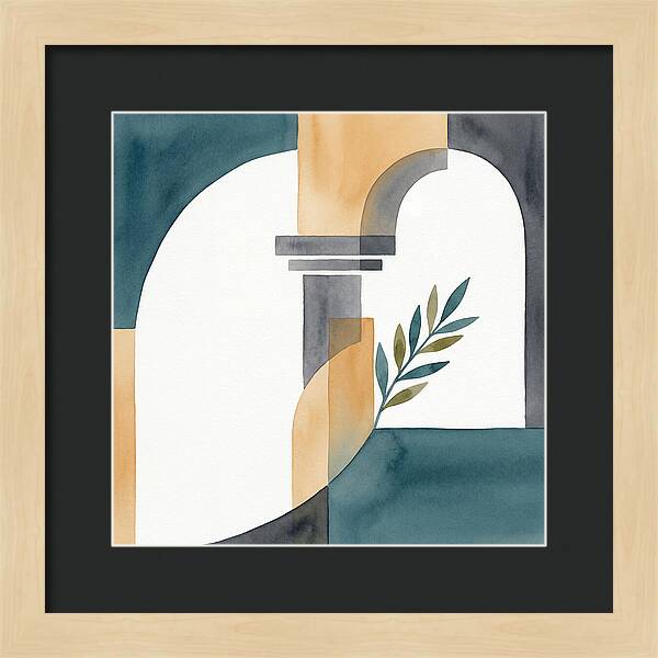 Greek Ruins In Minimalist Style