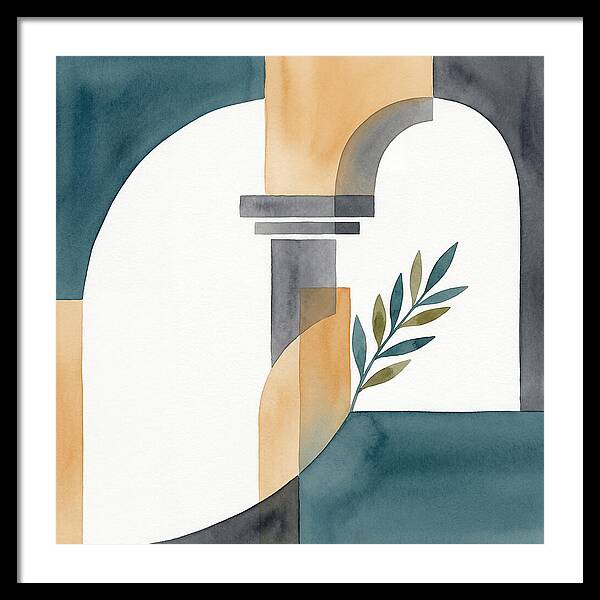 Greek Ruins In Minimalist Style