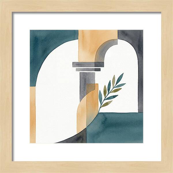 Greek Ruins In Minimalist Style