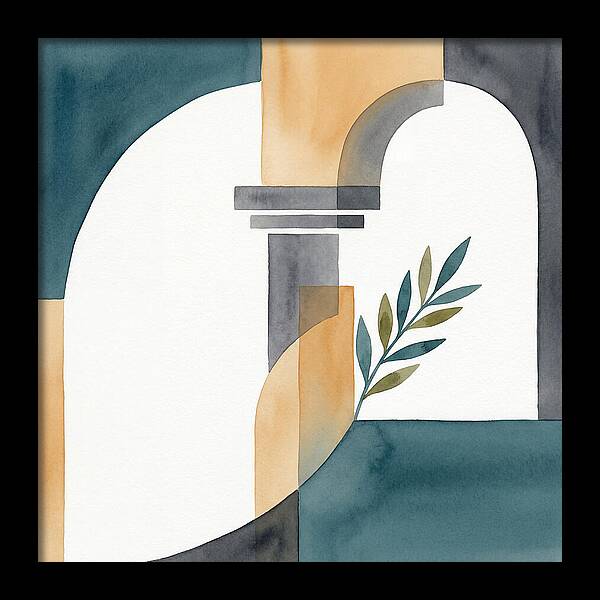 Greek Ruins In Minimalist Style