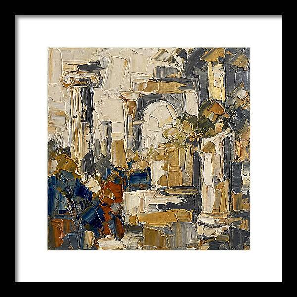 Greek Ruins In Palette Knife