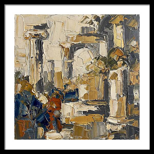 Greek Ruins In Palette Knife