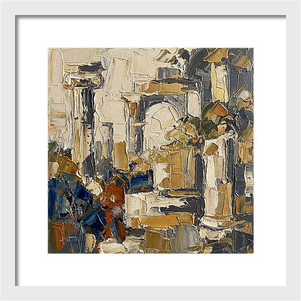 Greek Ruins In Palette Knife