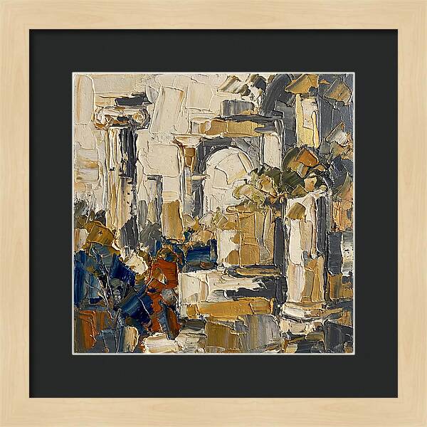 Greek Ruins In Palette Knife