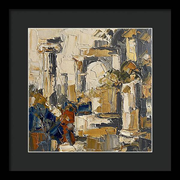 Greek Ruins In Palette Knife