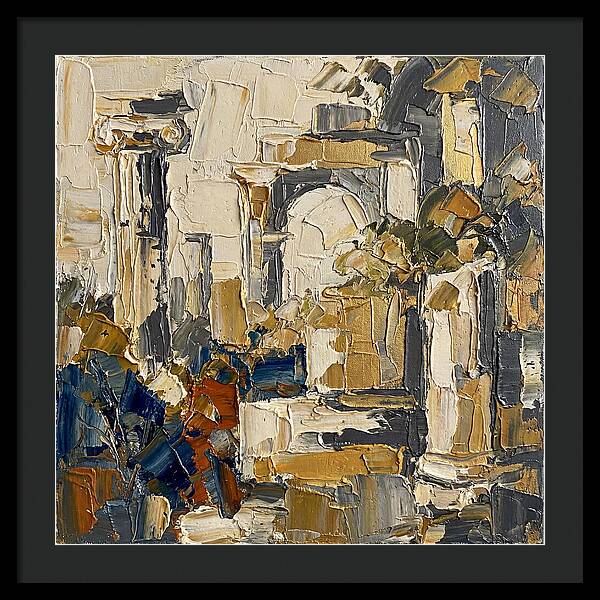 Greek Ruins In Palette Knife
