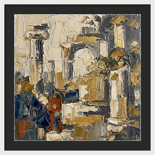 Greek Ruins In Palette Knife
