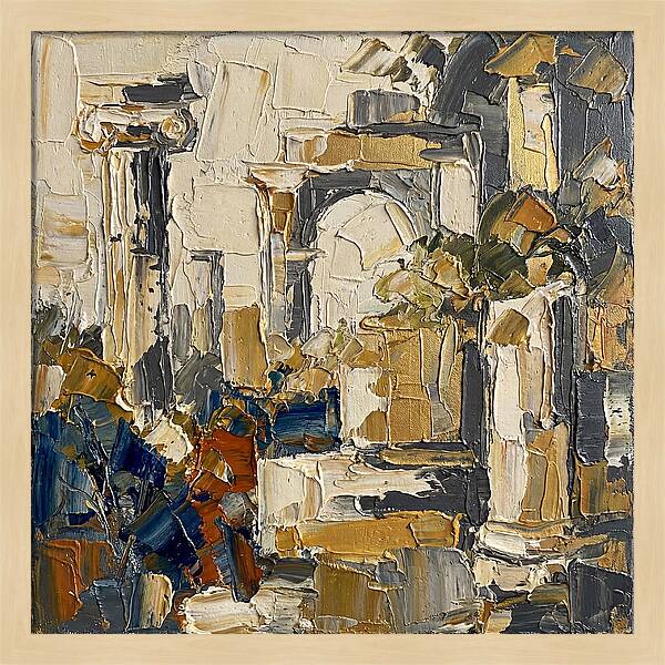 Greek Ruins In Palette Knife