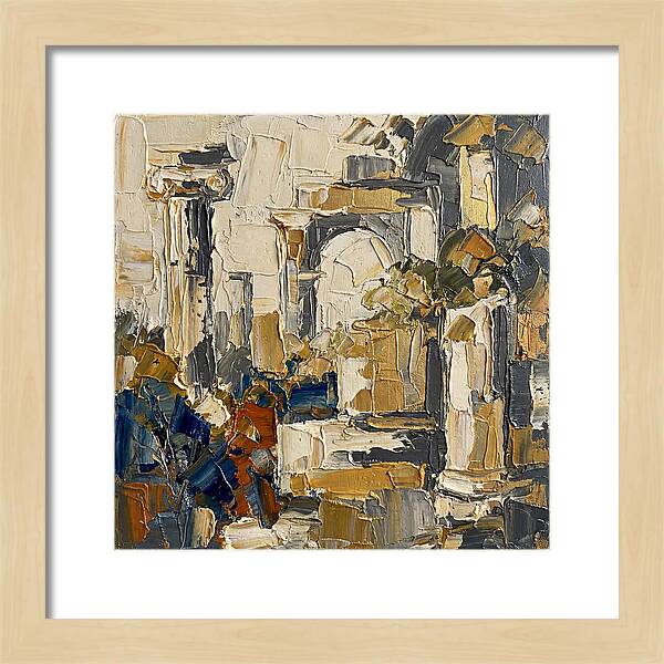 Greek Ruins In Palette Knife