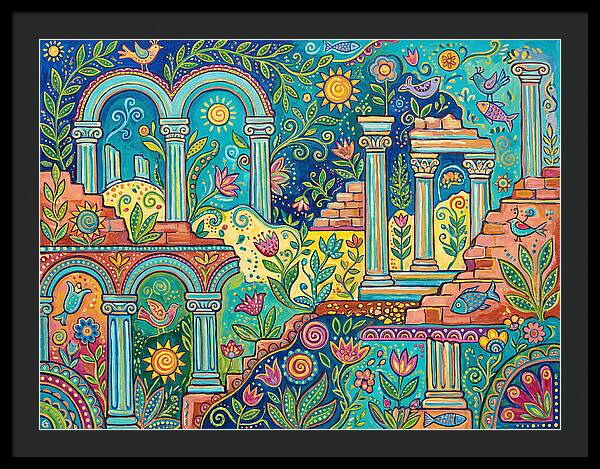 Greek Ruins In Vibrant Colors