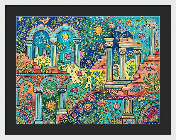 Greek Ruins In Vibrant Colors
