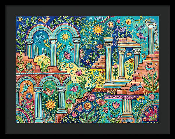 Greek Ruins In Vibrant Colors