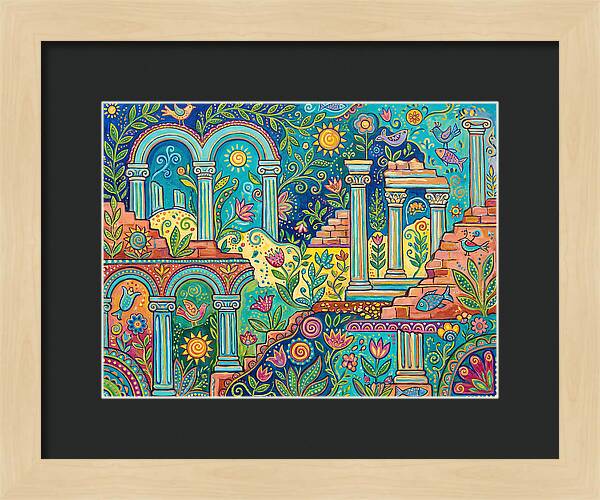 Greek Ruins In Vibrant Colors