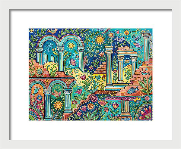 Greek Ruins In Vibrant Colors