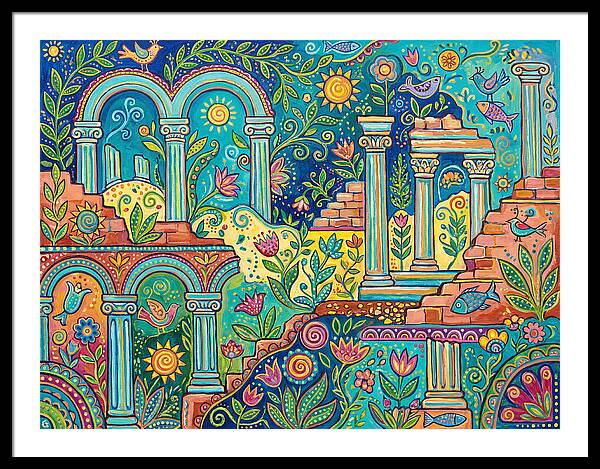 Greek Ruins In Vibrant Colors