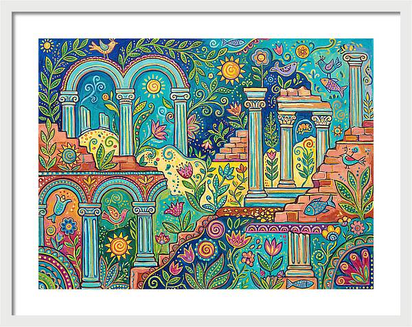 Greek Ruins In Vibrant Colors