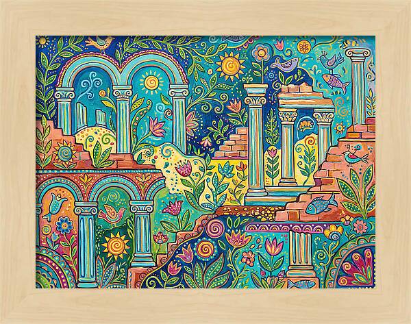 Greek Ruins In Vibrant Colors