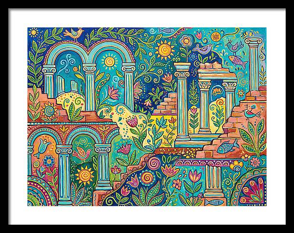 Greek Ruins In Vibrant Colors