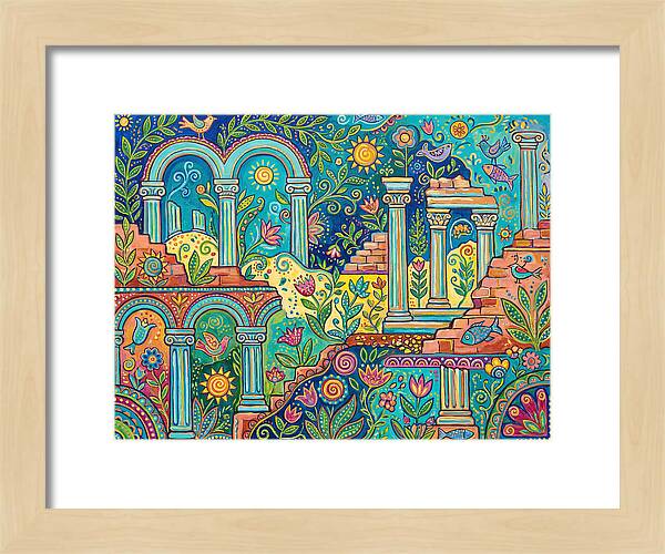 Greek Ruins In Vibrant Colors