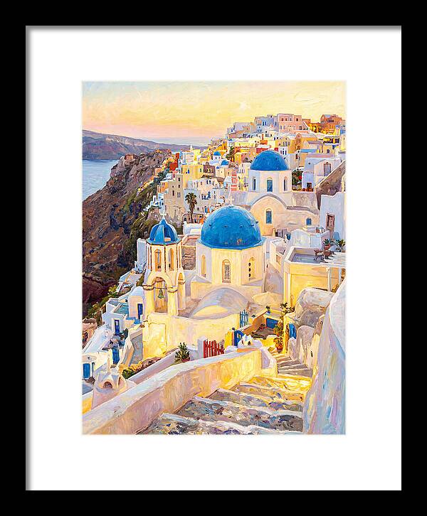 Greek Village At Dusk