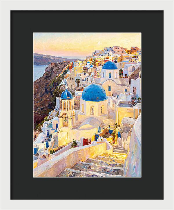 Greek Village At Dusk