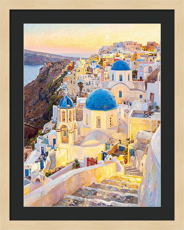 Greek Village At Dusk