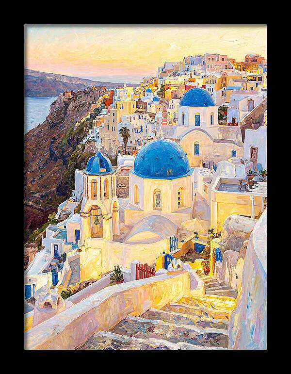 Greek Village At Dusk