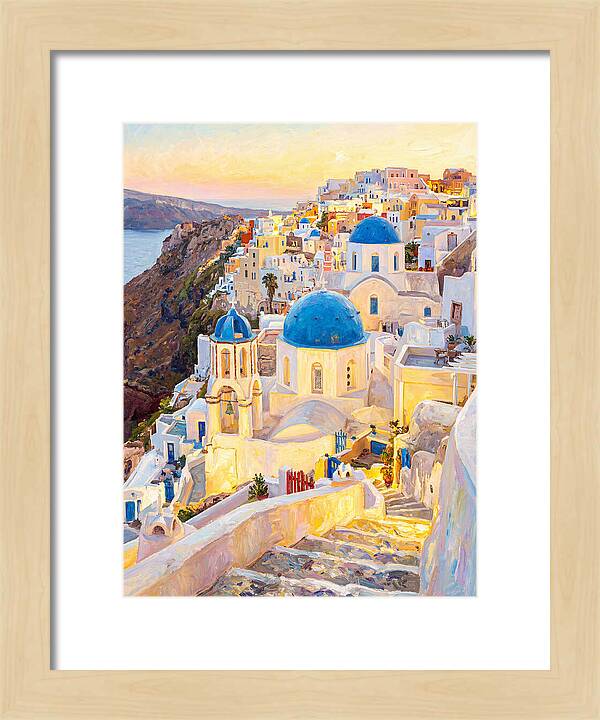 Greek Village At Dusk