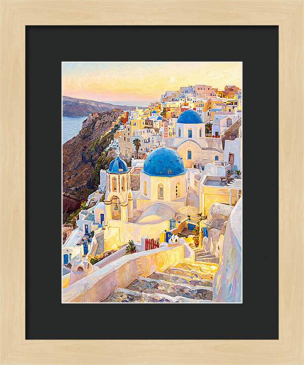 Greek Village At Dusk