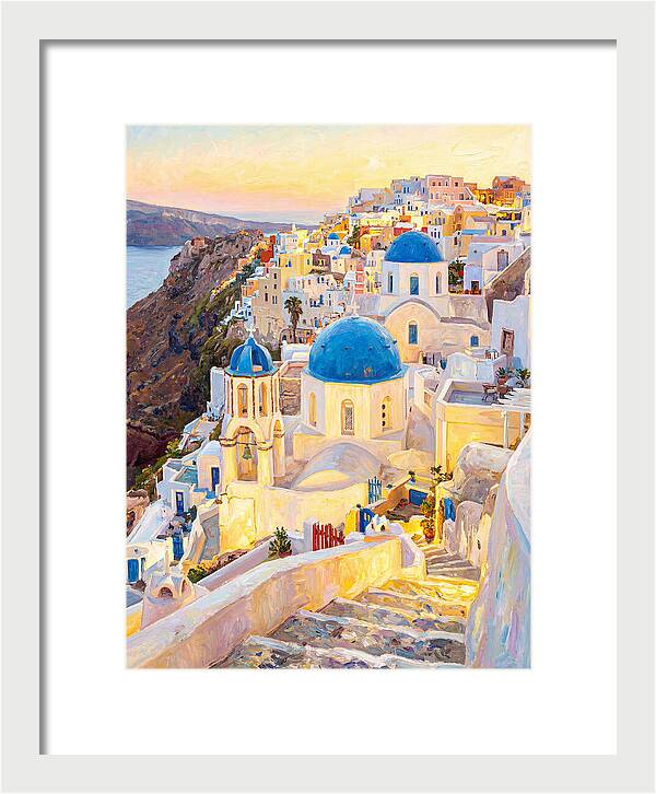 Greek Village At Dusk