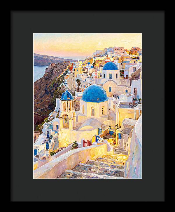 Greek Village At Dusk