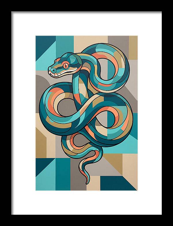 Green Tree Python Abstract