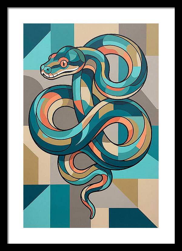 Green Tree Python Abstract