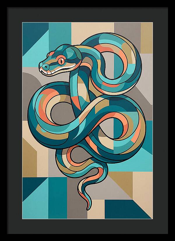 Green Tree Python Abstract