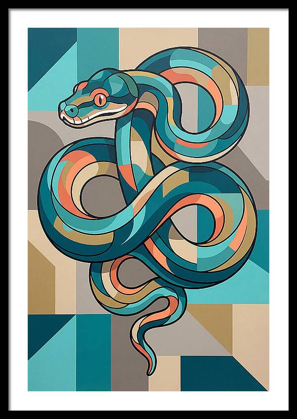 Green Tree Python Abstract