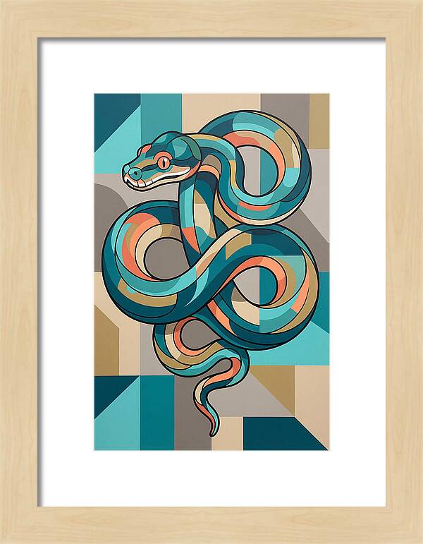 Green Tree Python Abstract
