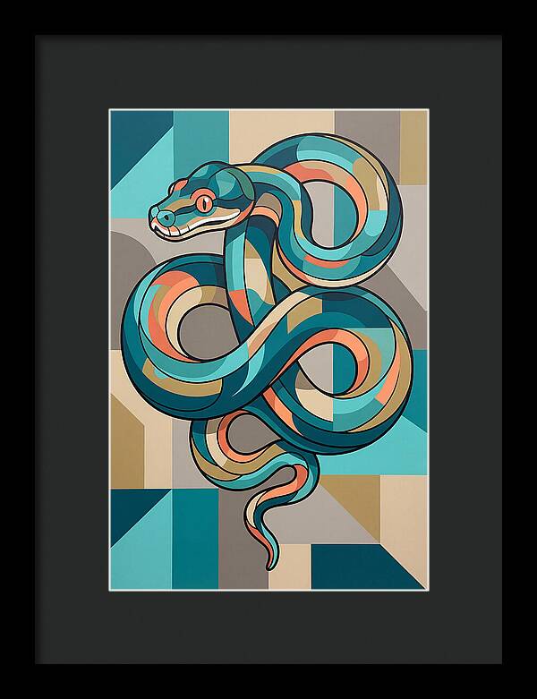 Green Tree Python Abstract