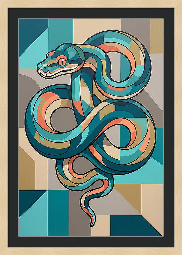 Green Tree Python Abstract