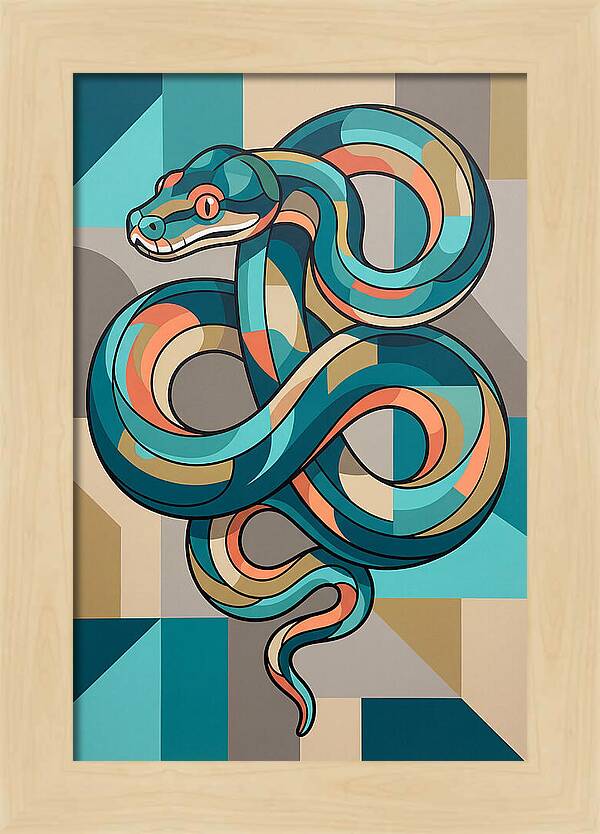 Green Tree Python Abstract