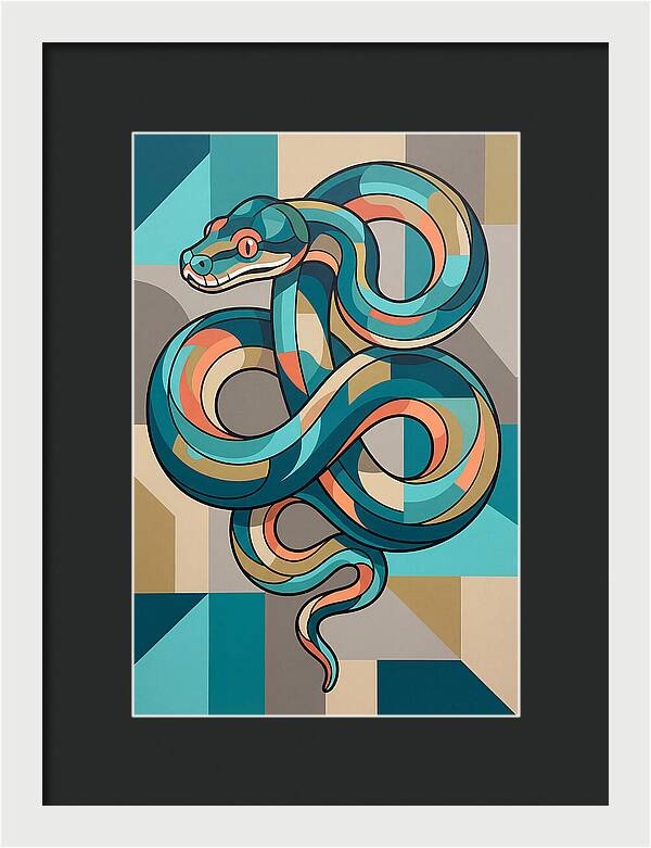 Green Tree Python Abstract